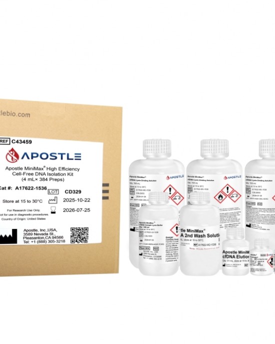 Apostle MiniMax High Efficiency Cell-Free DNA Isolation Kit (4mL x 384 preps, Standard Edition) 