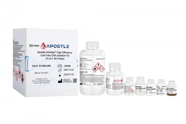 Apostle MiniMax High Efficiency Cell-Free DNA Isolation Kit (5mL x 50 preps, Standard Edition) 