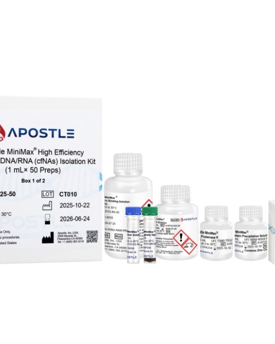 Apostle MiniMax High Efficiency cfDNA/RNA (cfNAs) Isolation Kit (1mL x 50 preps)